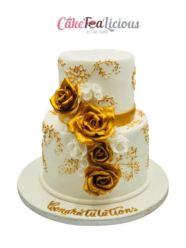 Gold Wedding Cake