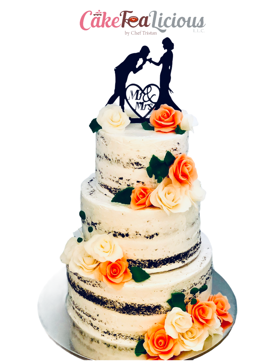 Orange Theme Naked Tower Cake