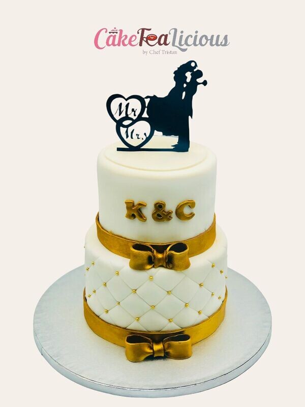 Gold Wedding Cake