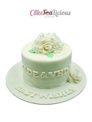Minimalist White Wedding Cake