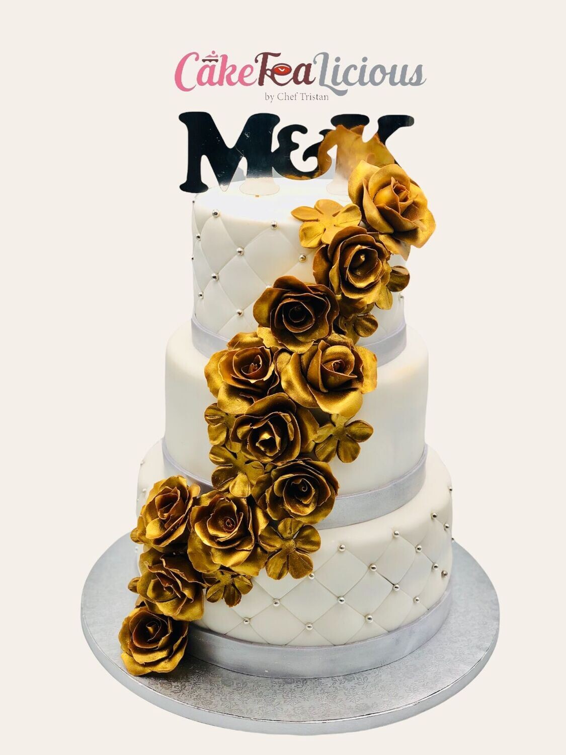 Gold Wedding Cake