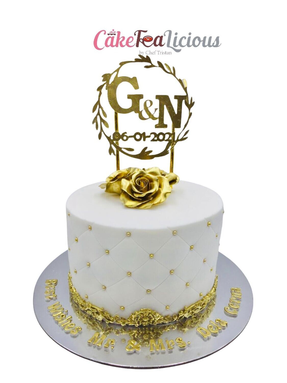 Gold Wedding Cake