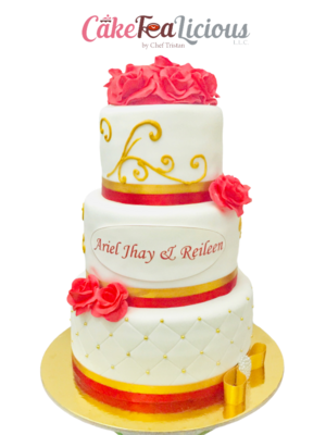 Minimalist Wedding Tower Cake
