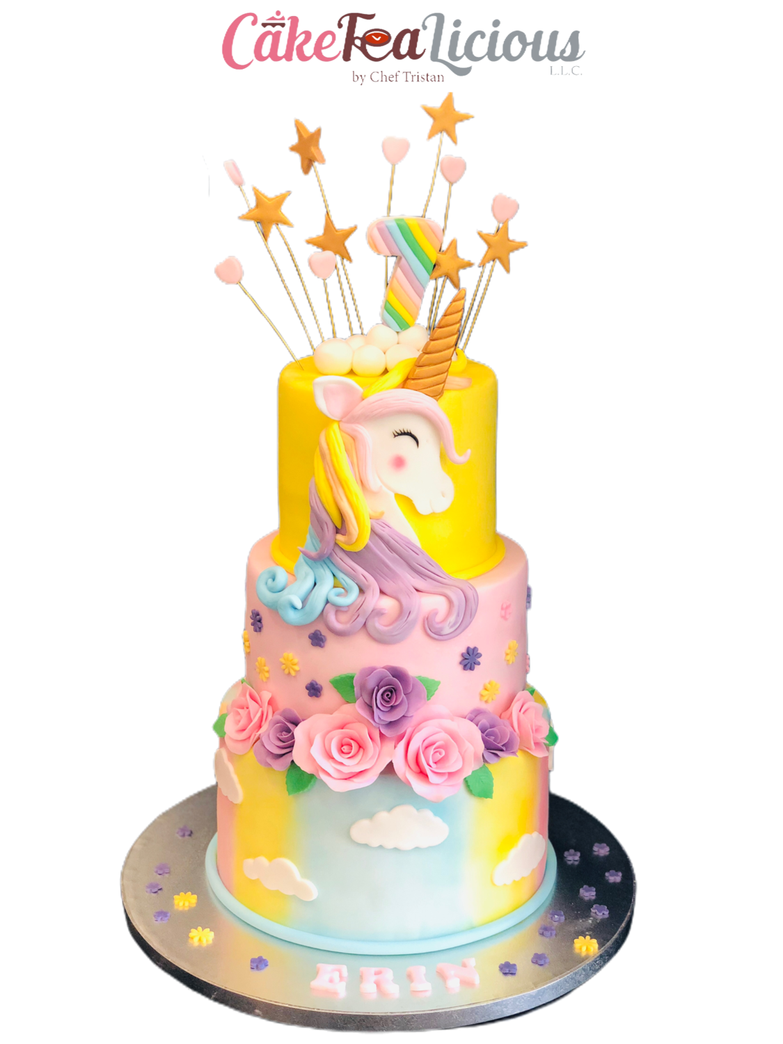 Unicorn Tower Cake