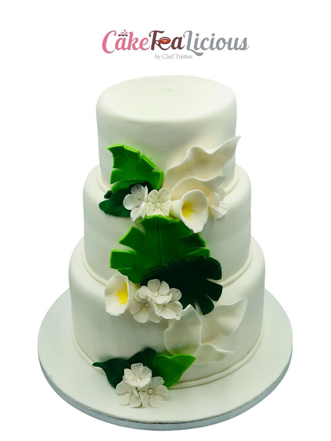 Tropical Wedding Tower Cake