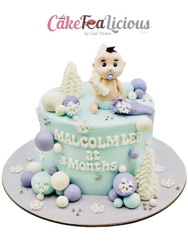 Snowy Baby Cake