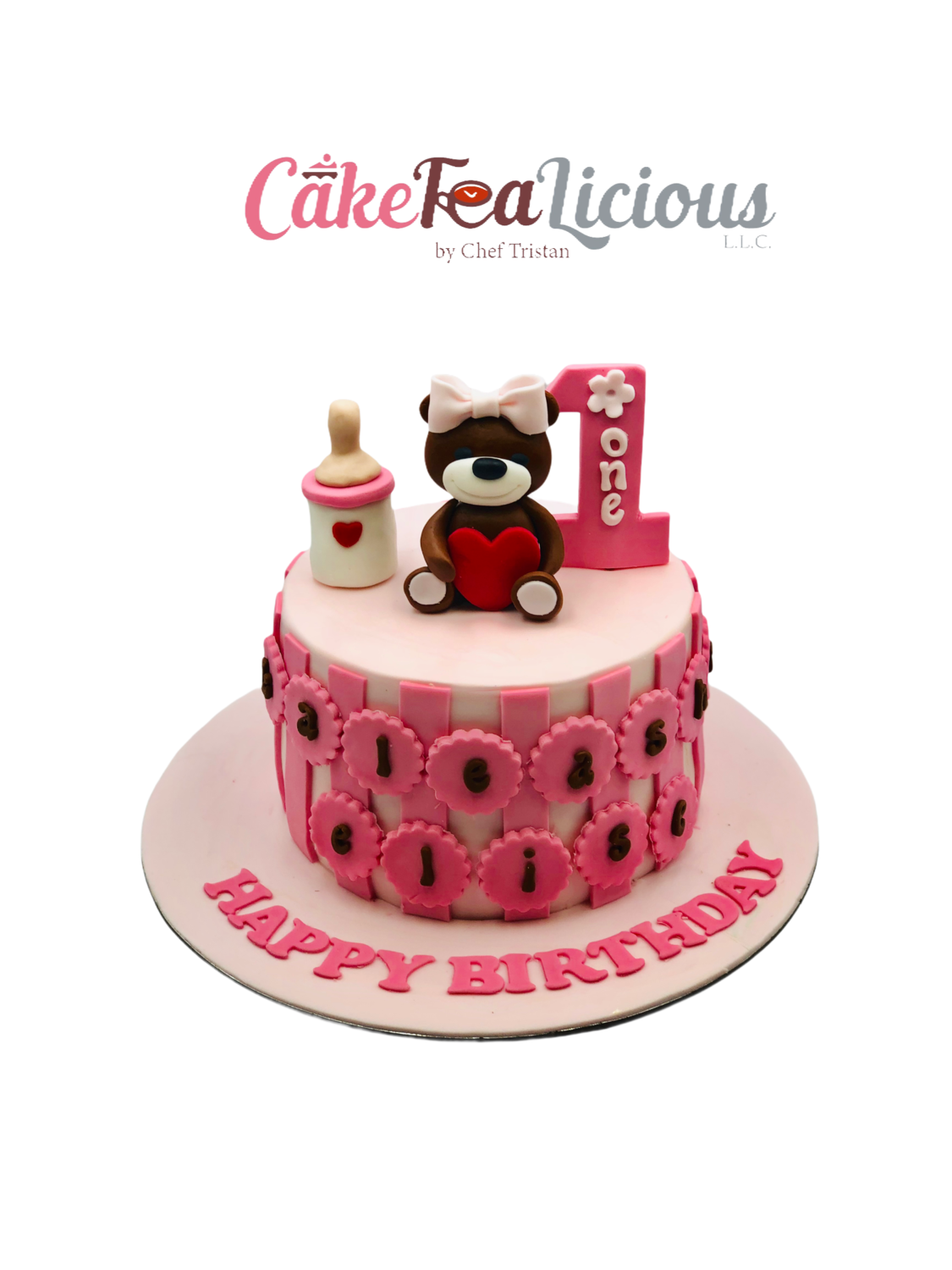 Pink Bear Cake