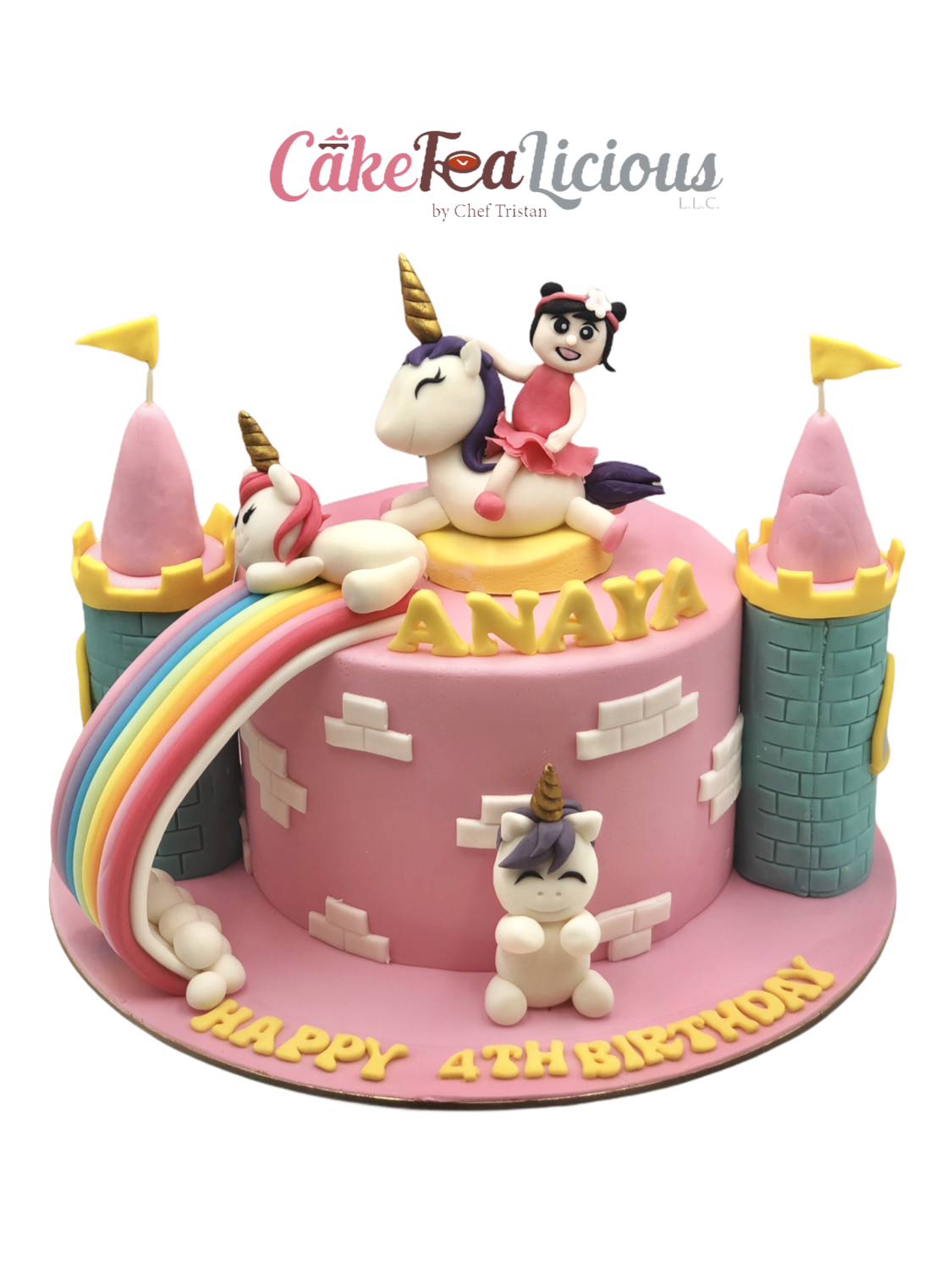 Unicorn Castle Girl Cake