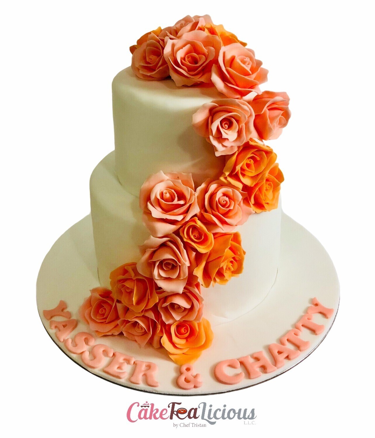 Orange Wedding Cake