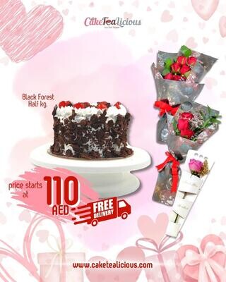 HALF KG Classic Cake Valentine Package