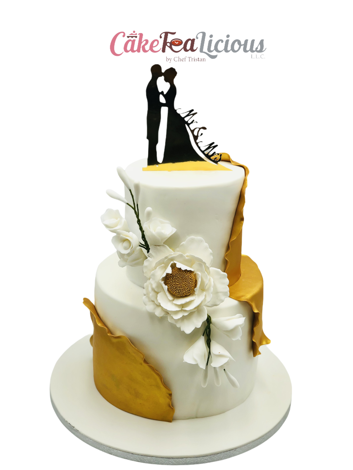 Golden Wedding Cake