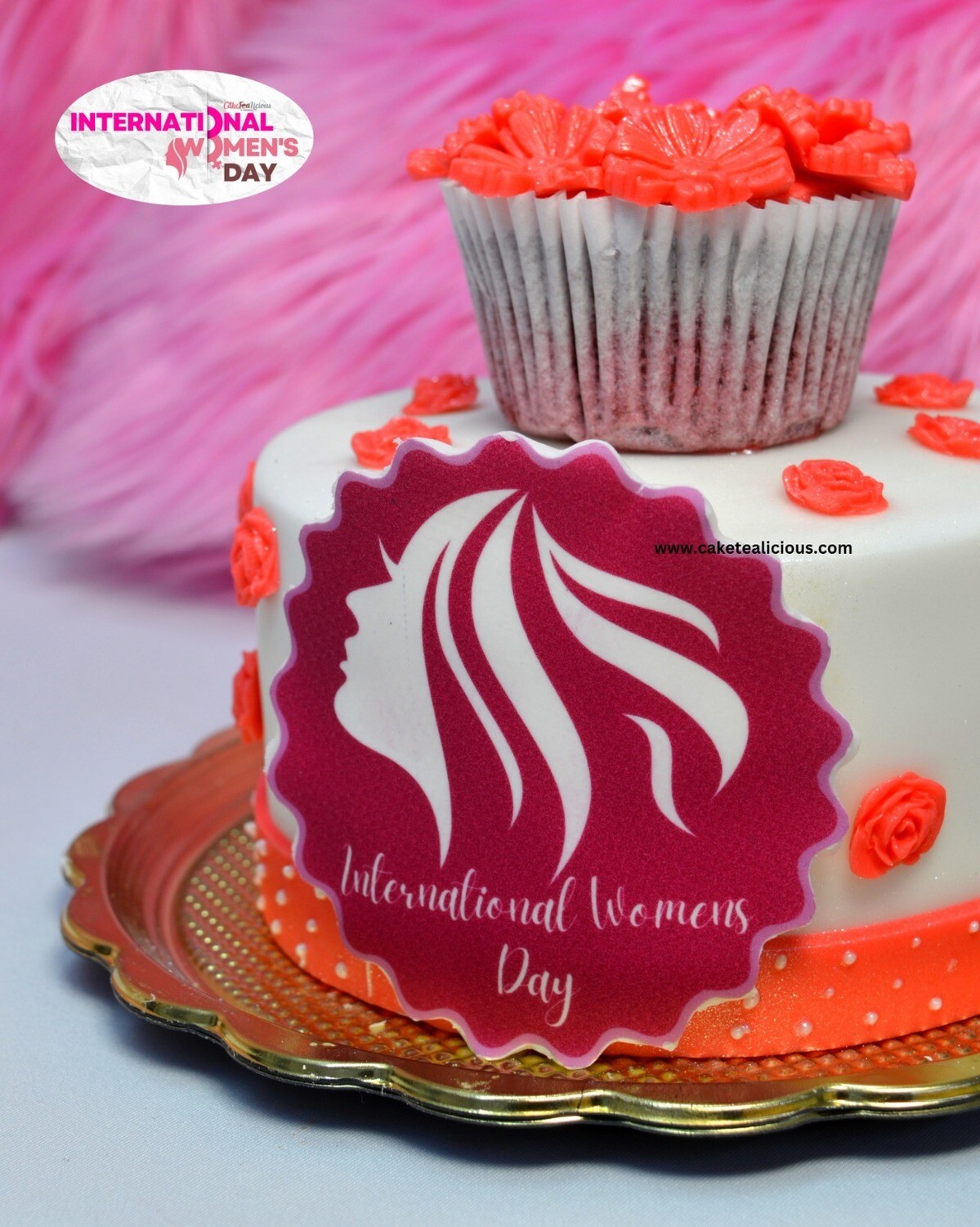 Womens Day Cake &amp; Cupcakes