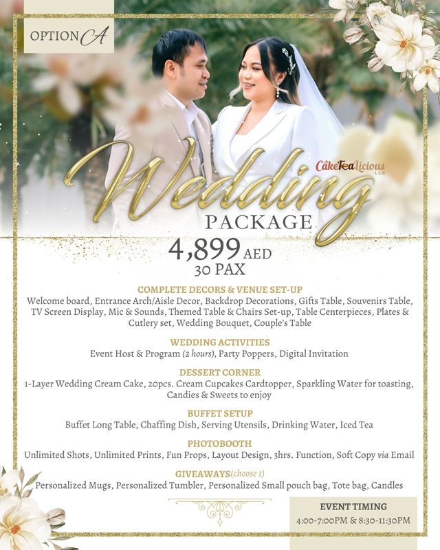 Wedding Package Indoor 30pax