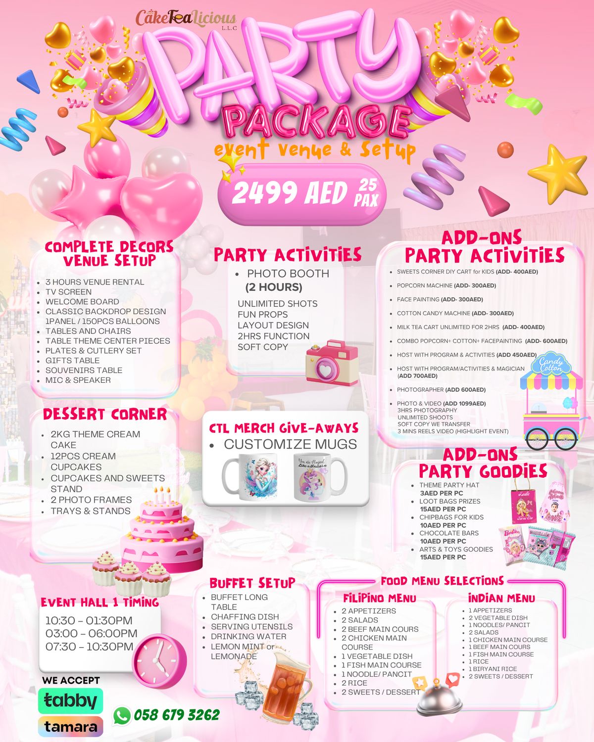 25PAX 2499 Birthday Hall1 Deira Package