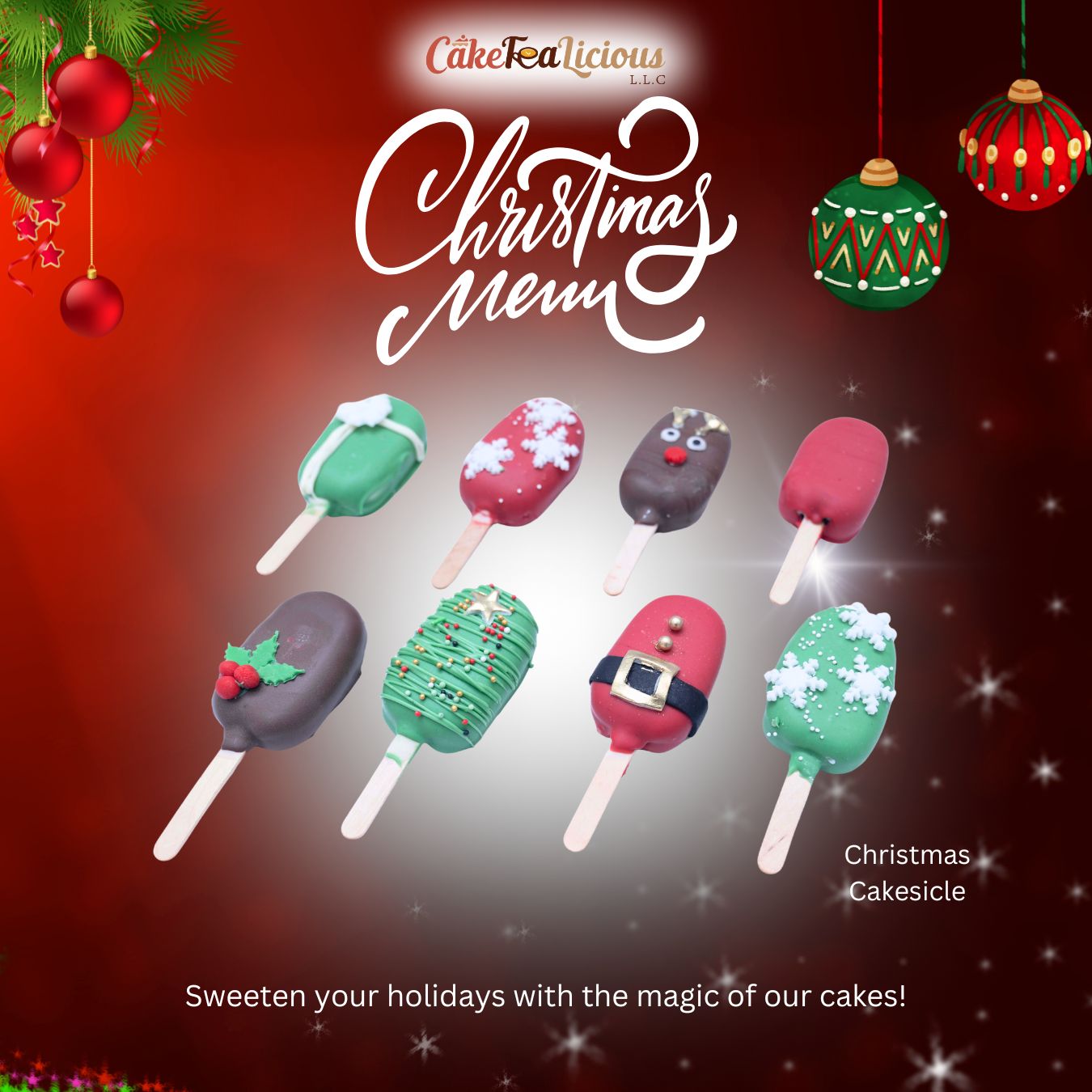 Christmas Cakesicle