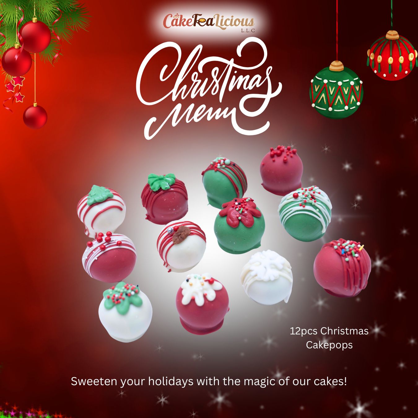 Christmas Cakepops set 12pcs