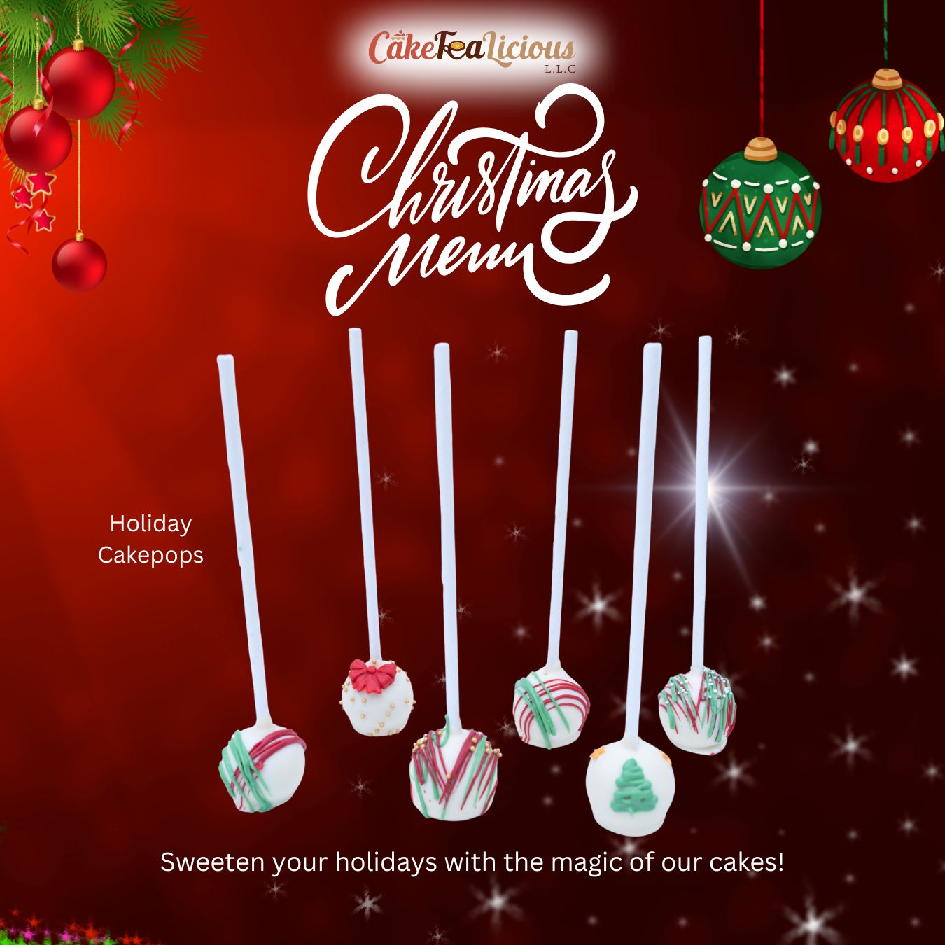 Christmas Cakepops 12pcs