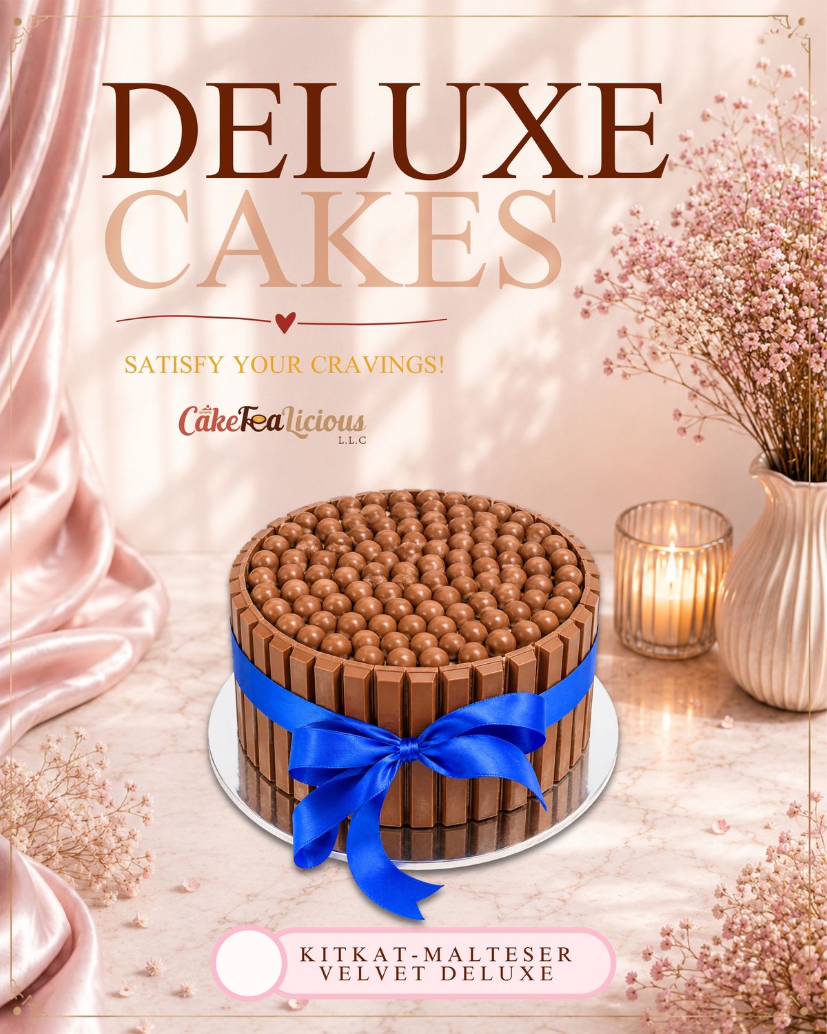 Kitkat Malteser Velvet Cake