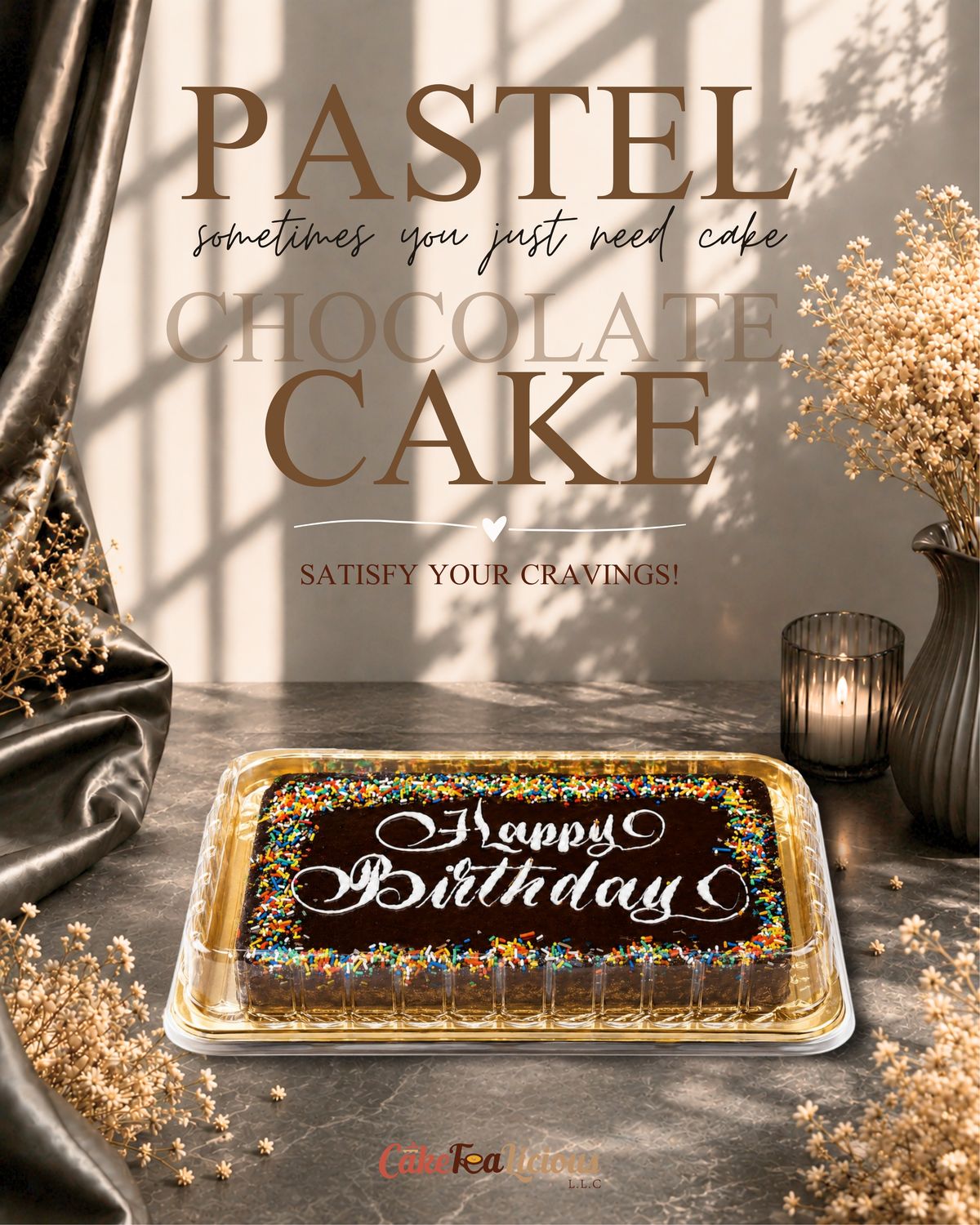 Pastel Chocolate Cake