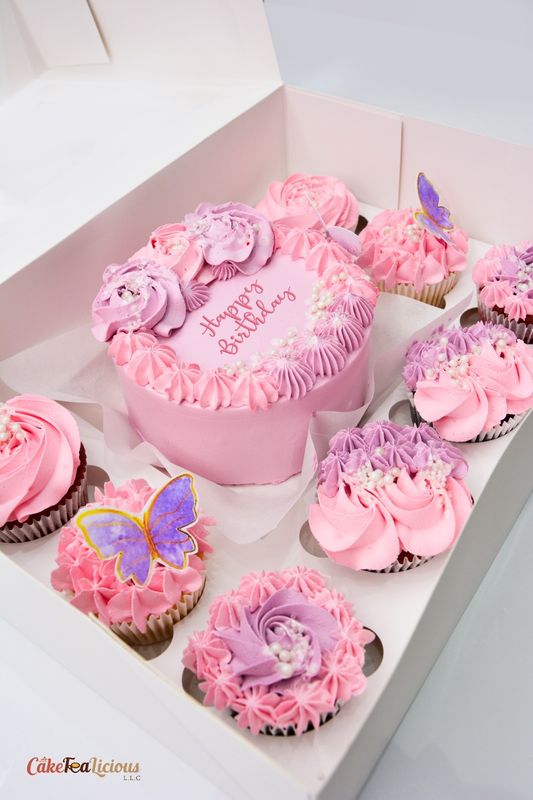 Butterfly Pink Bento Cake