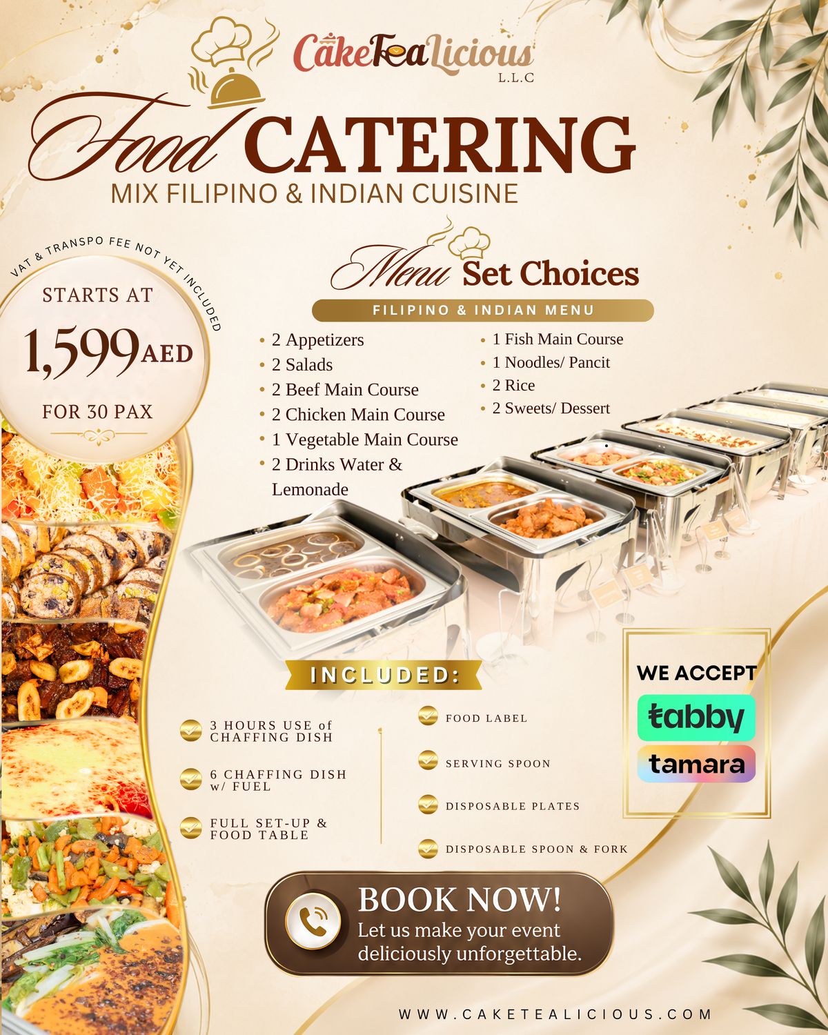 FOOD CATERING - MIX FILIPINO-INDIAN NORTH MENU