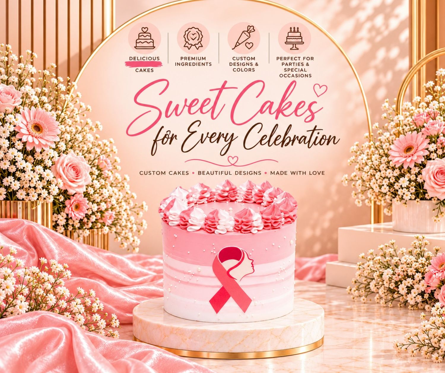 Breast Cancer Awareness Cake Breast Cancer Awareness Cake