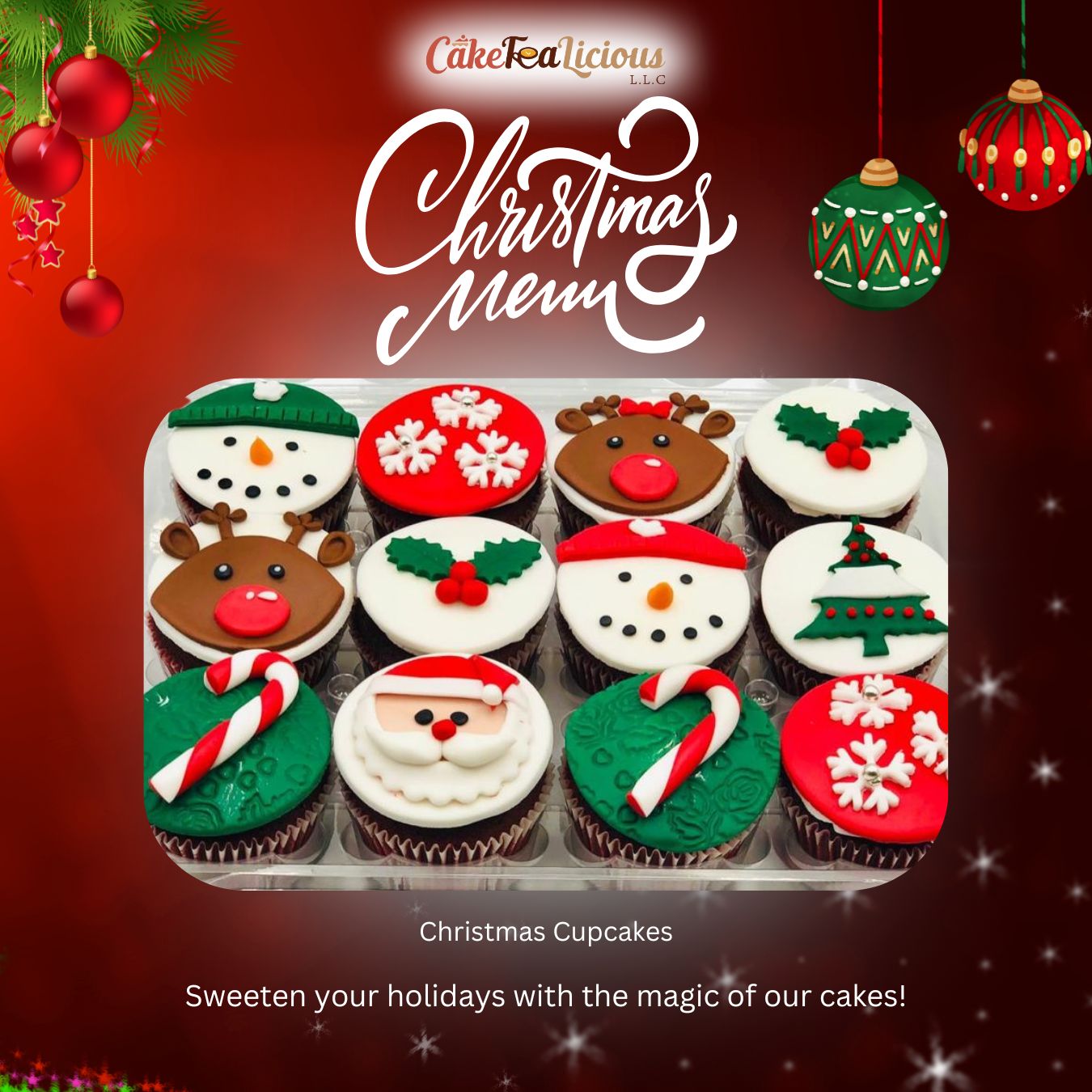 Christmas Edition Cupcake Box 1
