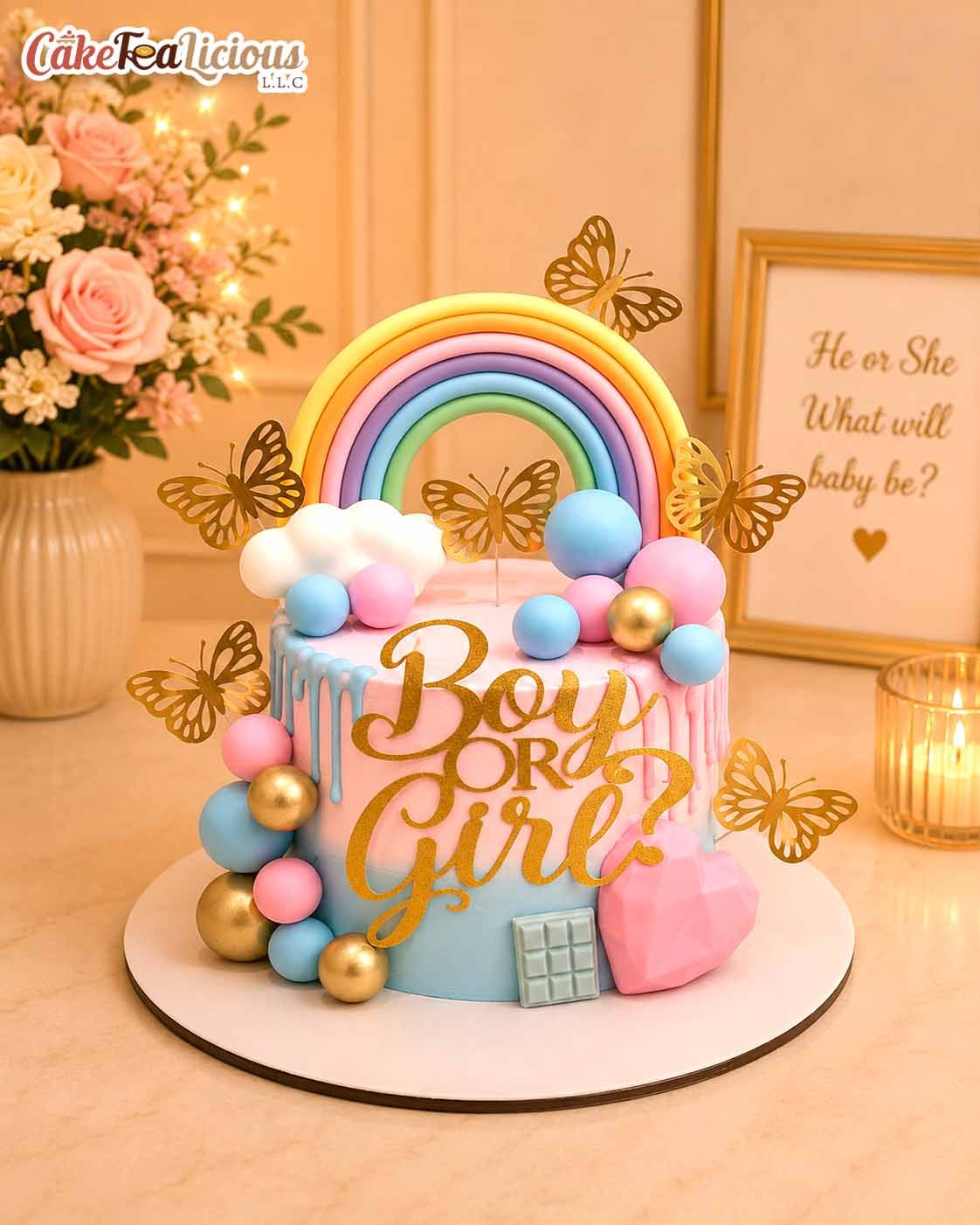 Gender Reveal Cake 1 Gender Reveal Cake 1