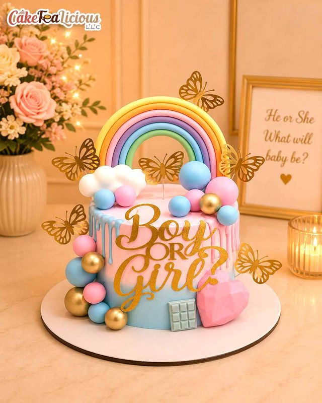Gender Reveal Cake 1