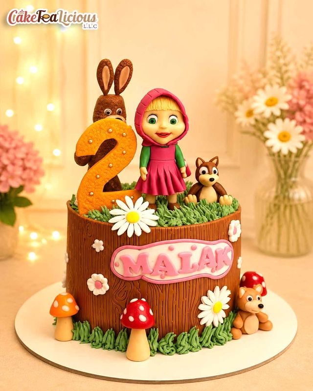 Bear  &amp; Masha Cake 1