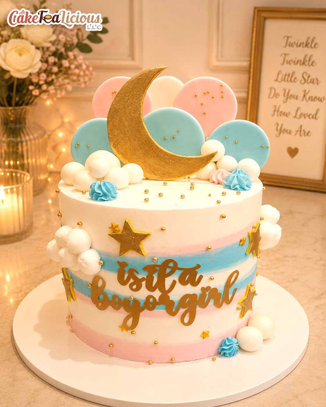 Gender Reveal Cake 3