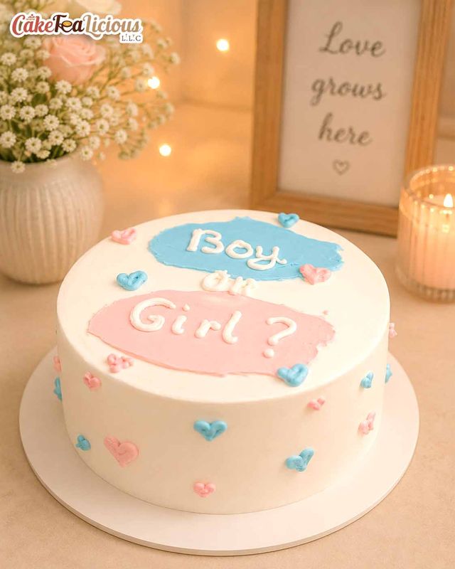 Gender Reveal Cake 4