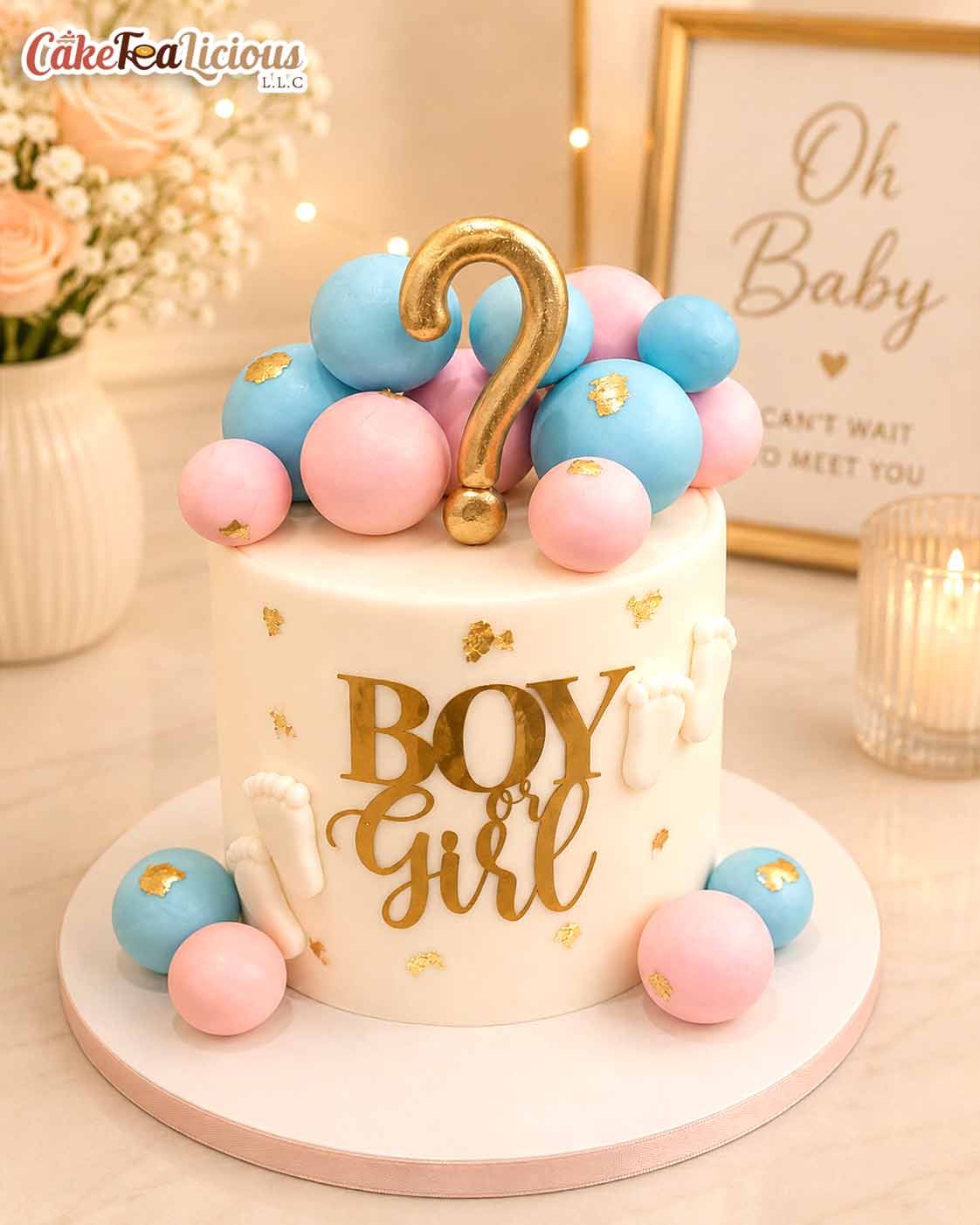 Gender Reveal Cake 5