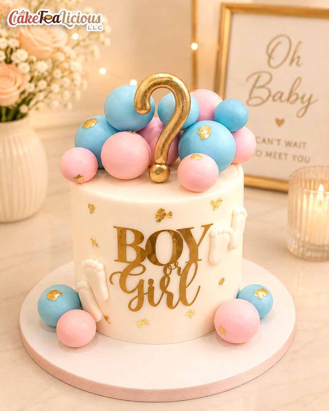 Gender Reveal Cake 5