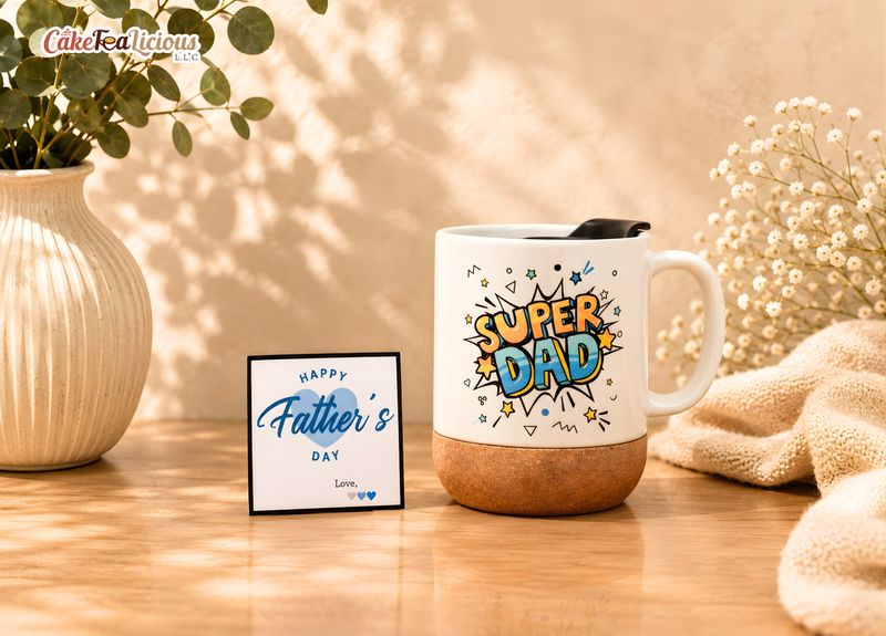 Super DAD Ceramic Mug with LID