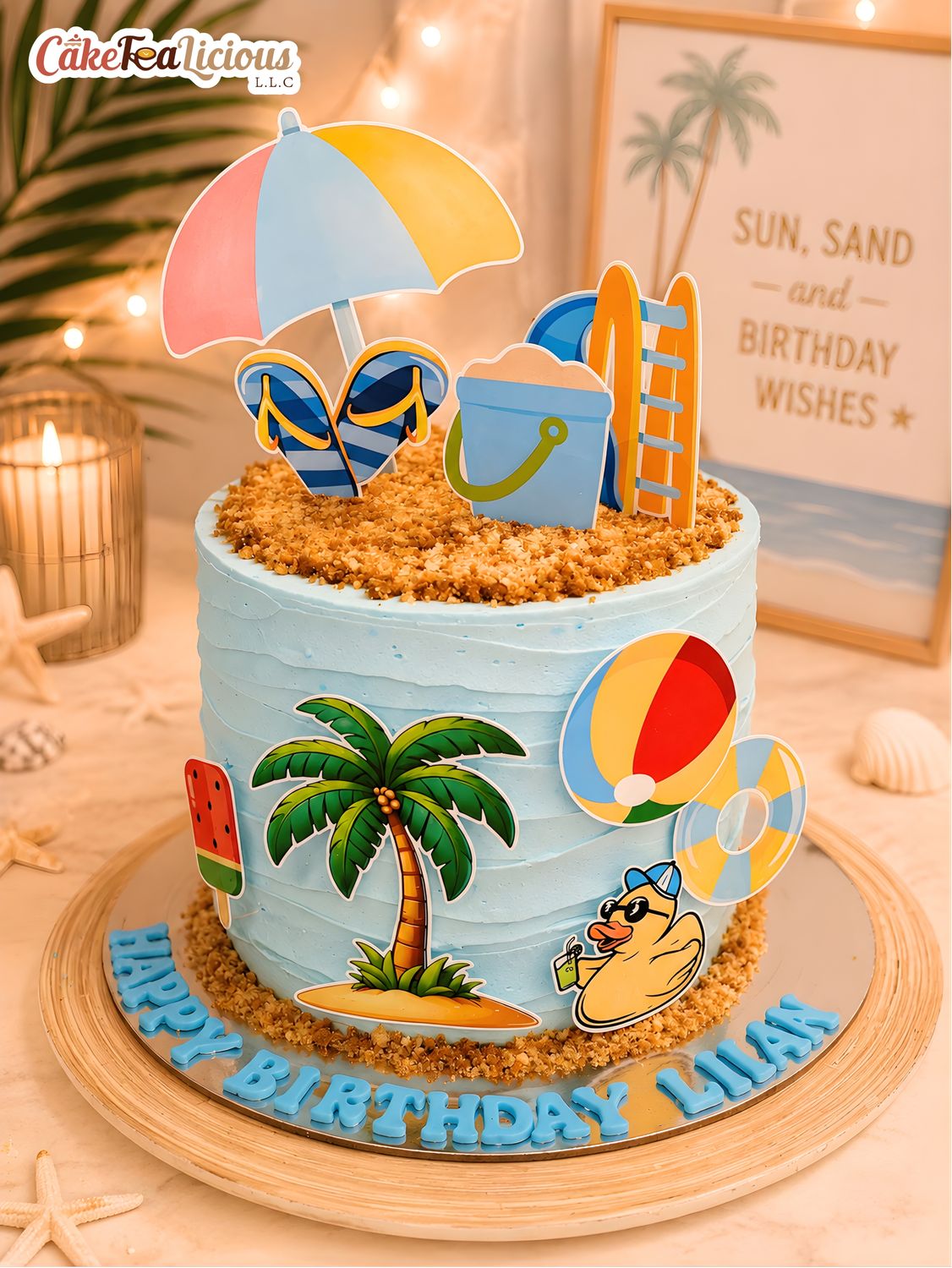 Pool Party Cake 1