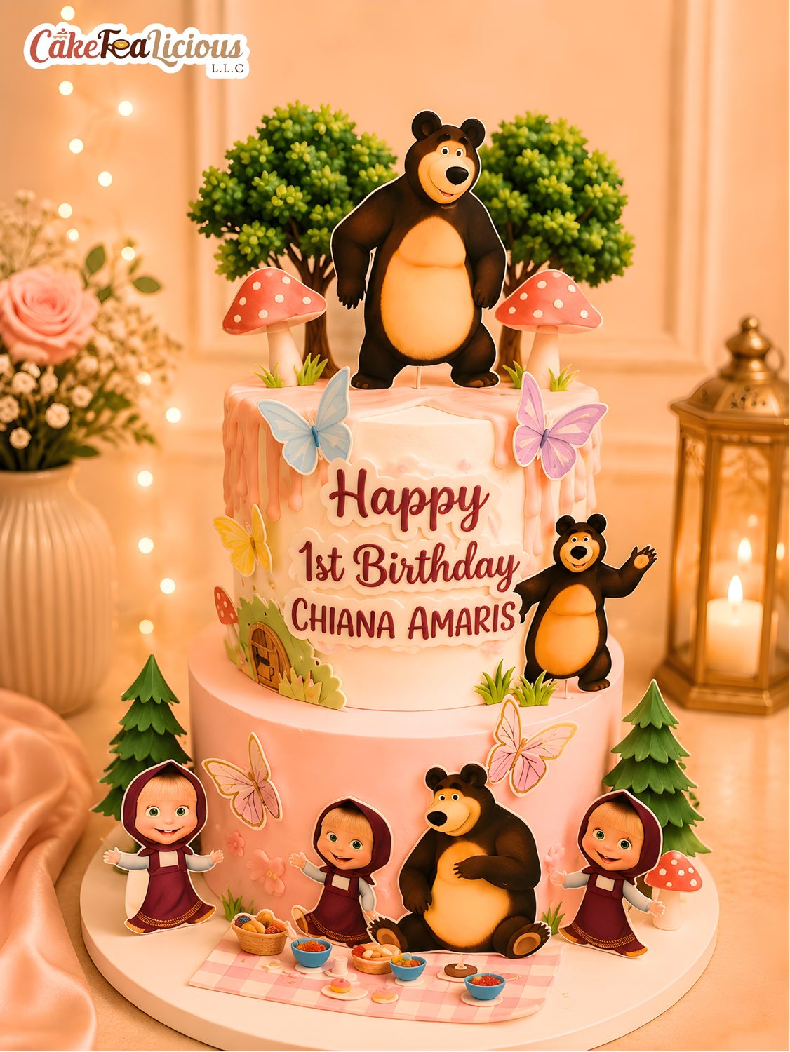 Bear &amp; Masha Cake 3
