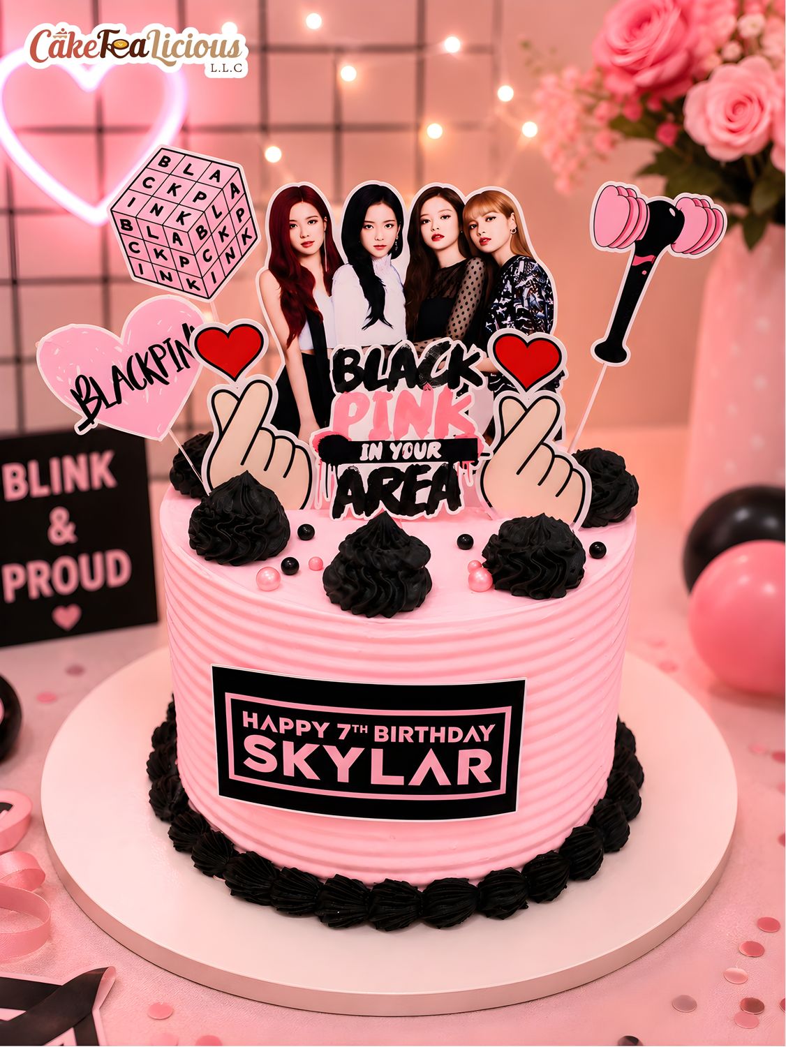 Black Pink Cake 1