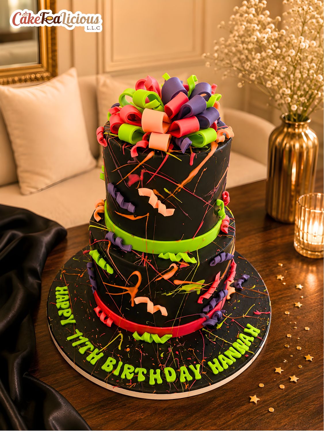 Glow in the Dark Cake 1