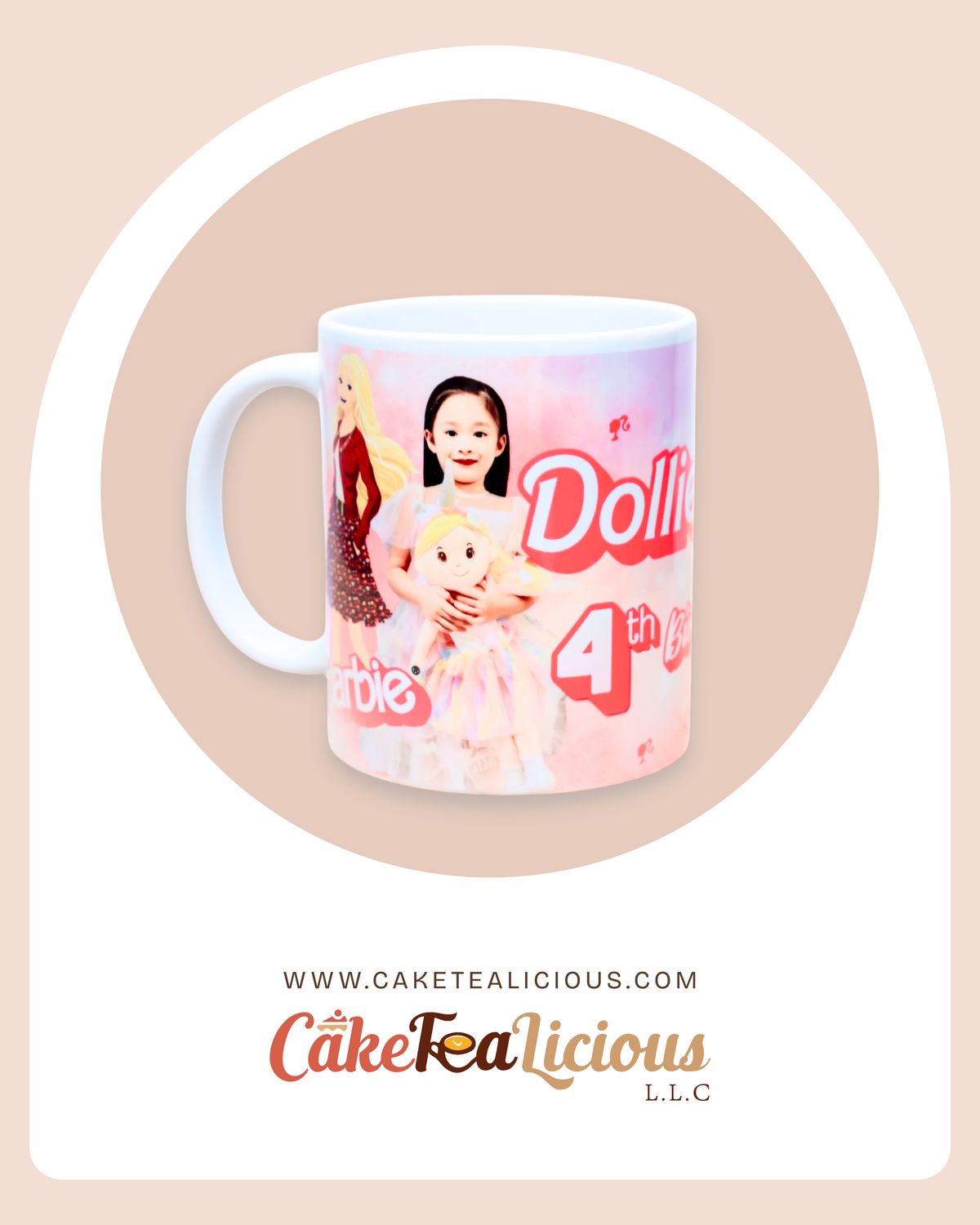 Barbie White Ceramic Mug