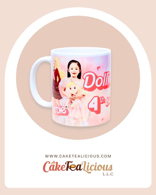 Barbie White Ceramic Mug