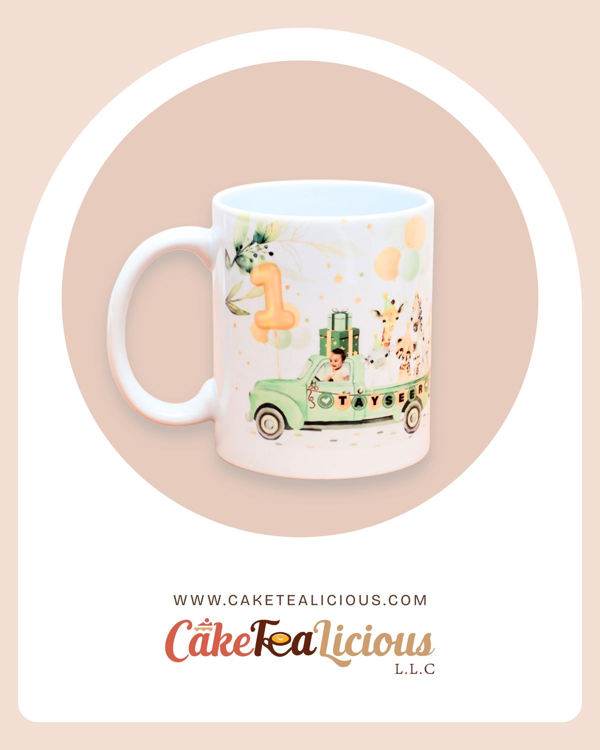Jungle White Ceramic Mug