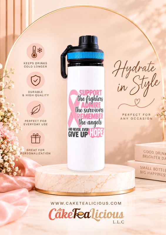 SUB ALU WATER BOTTLE 850ML WHITE (AQUA BLUE CAP)