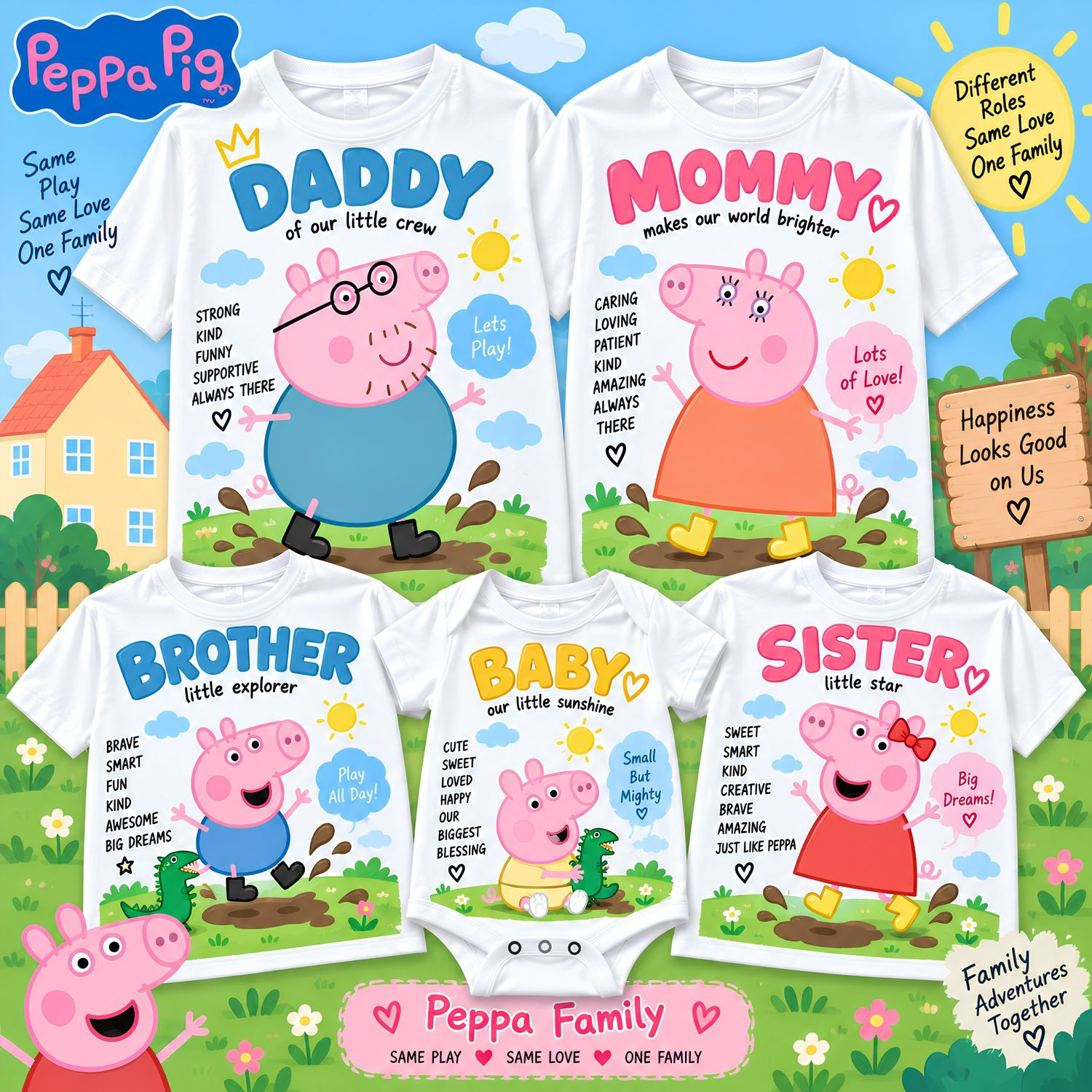 Peppa Pig Theme Shirts