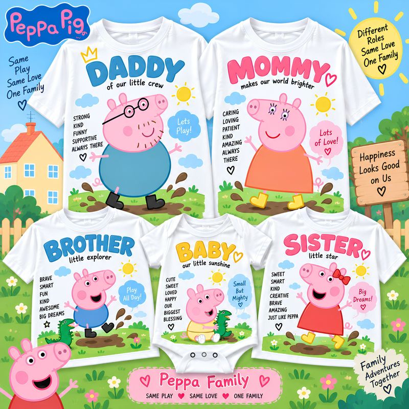 Peppa Pig Theme Shirts