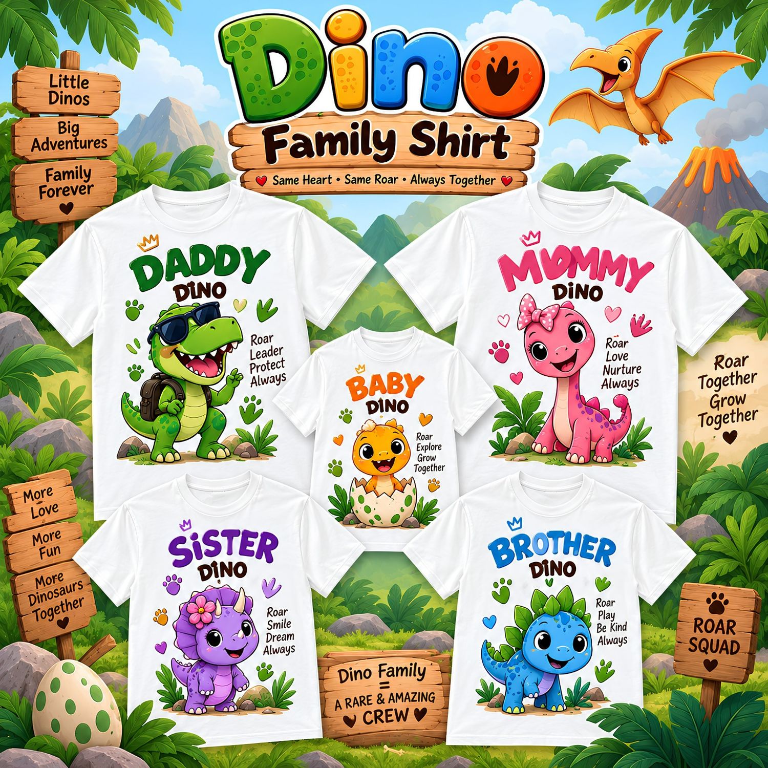 Dino Theme Shirts