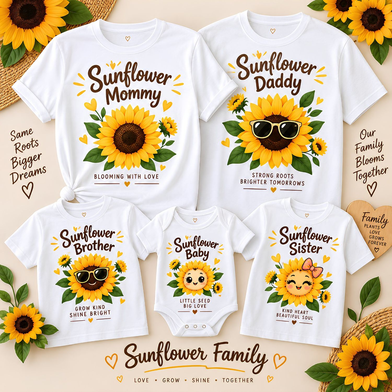 Sunflower Theme Shirts