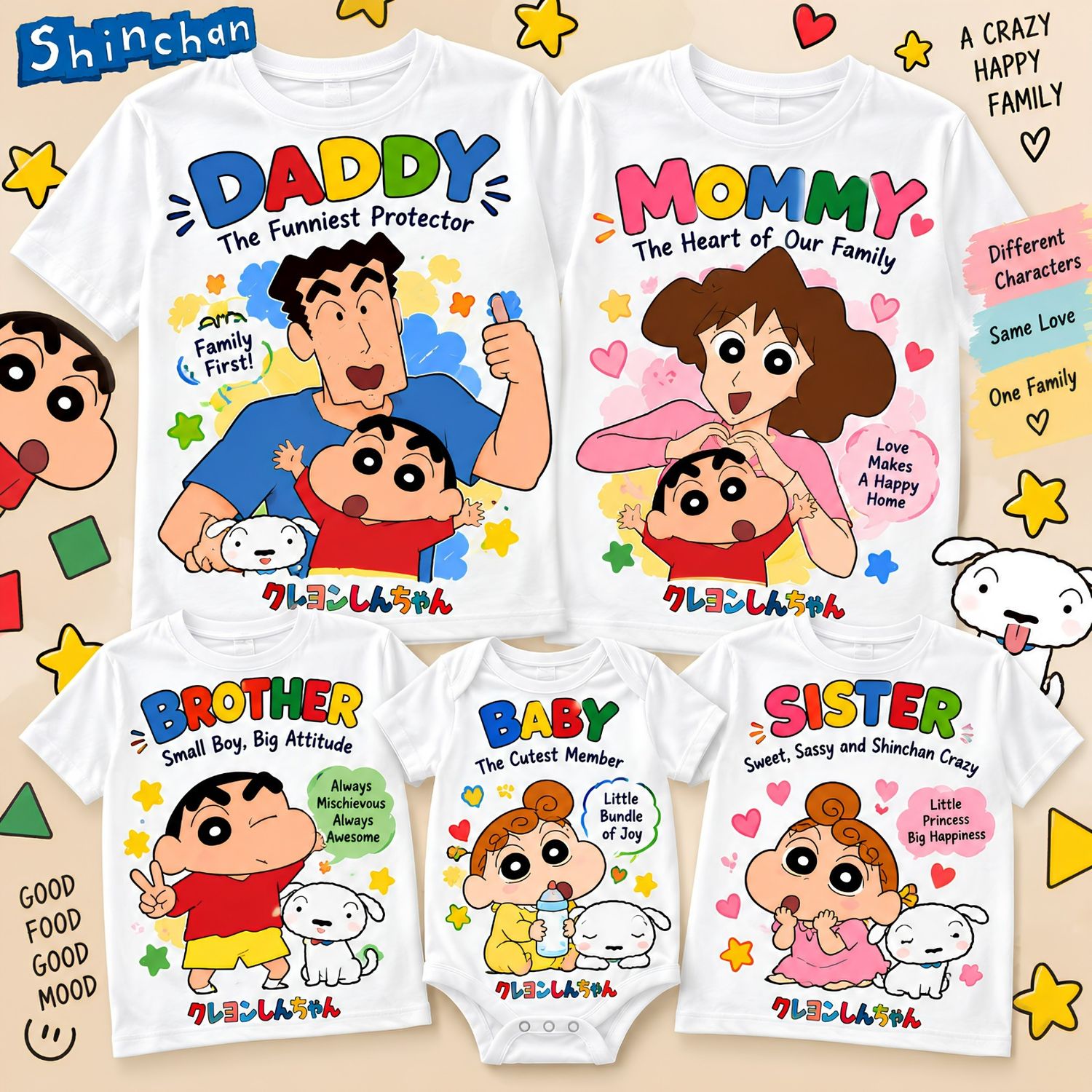 Japanese Family Theme Shirts