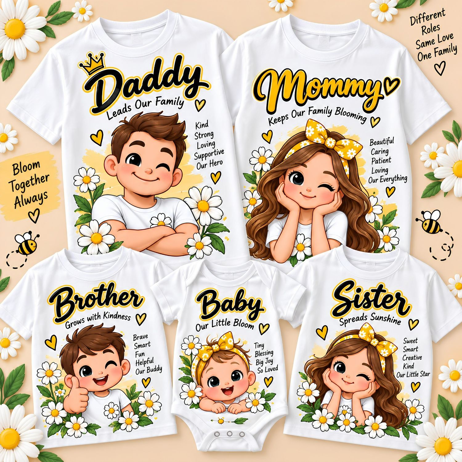 Flowers Family Theme Shirts