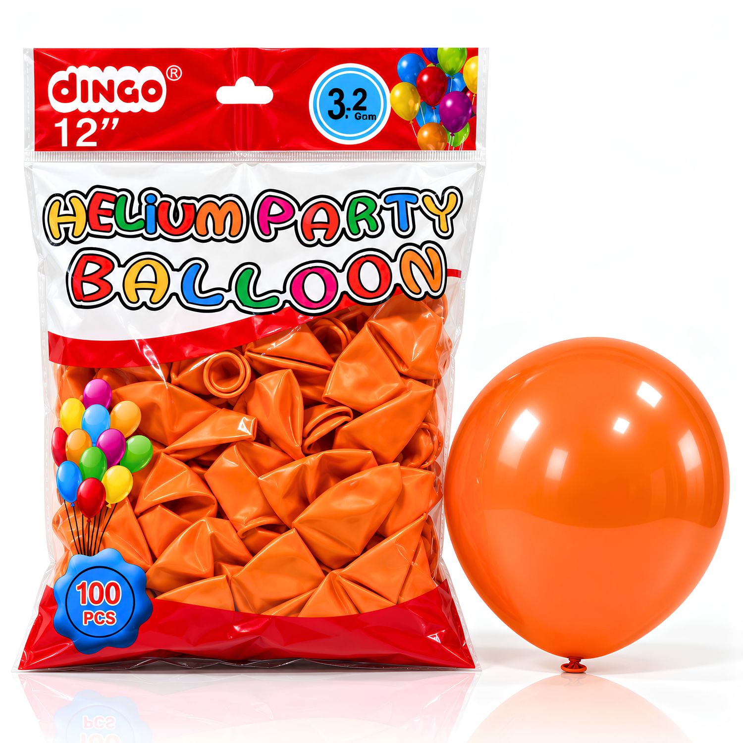 Standard Orange 100pcs 12″ 3.2g Latex Balloon